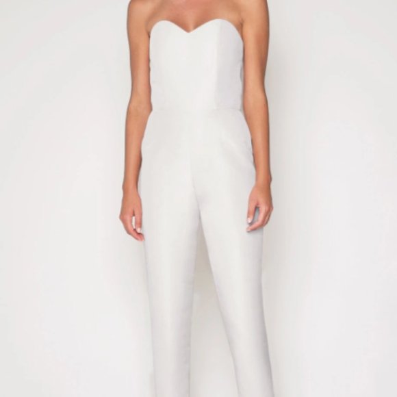 Alexia Maria Emily Silk Faille Silk Jumpsuit
